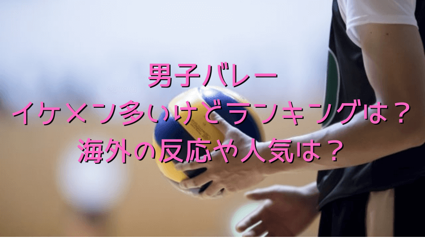 男子バレー イケメン多いけどランキングは？海外の反応や人気は？